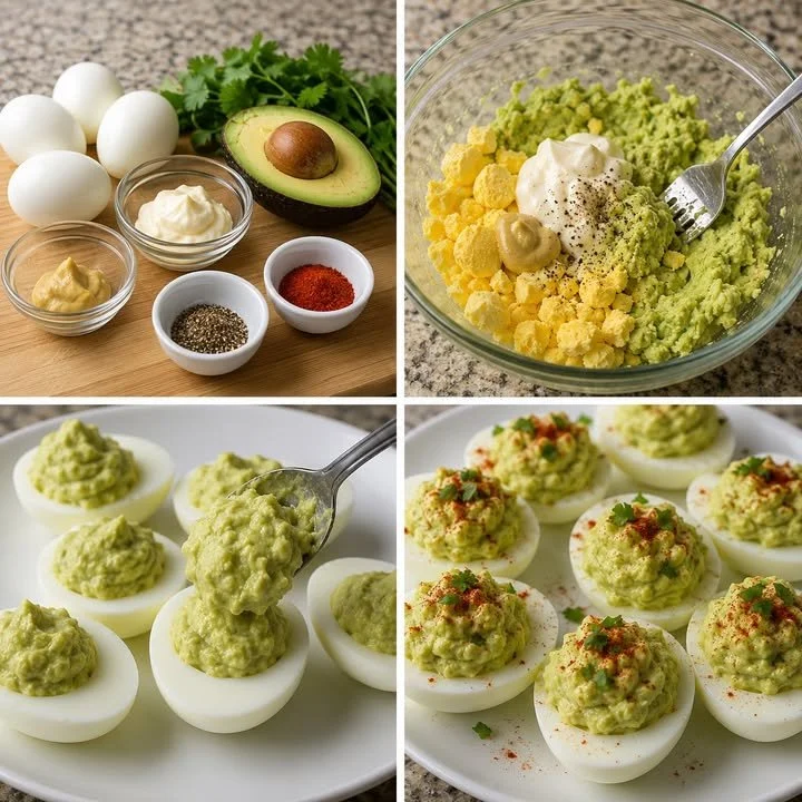Avocado-gefüllte Eier