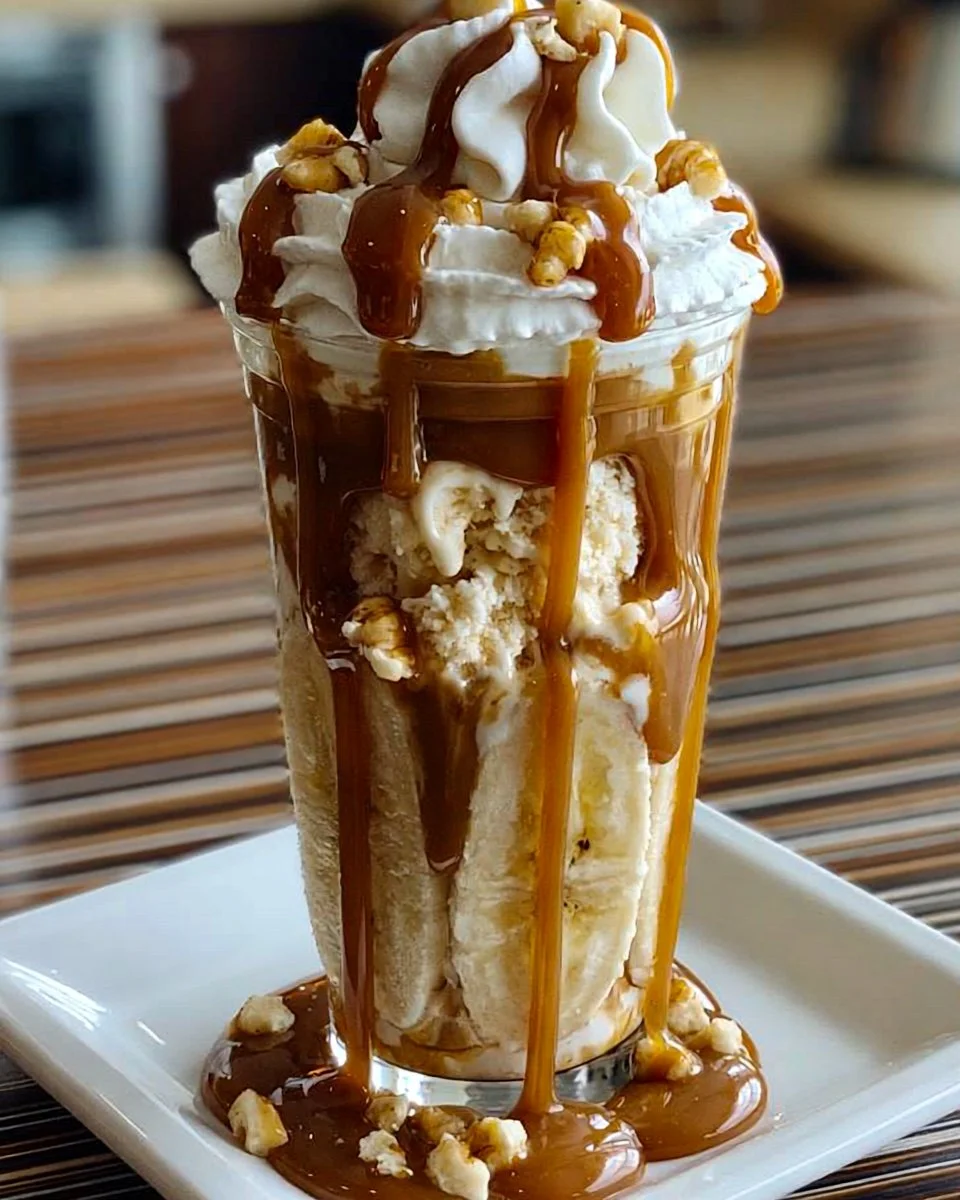 Bananen-Karamell-Frappé