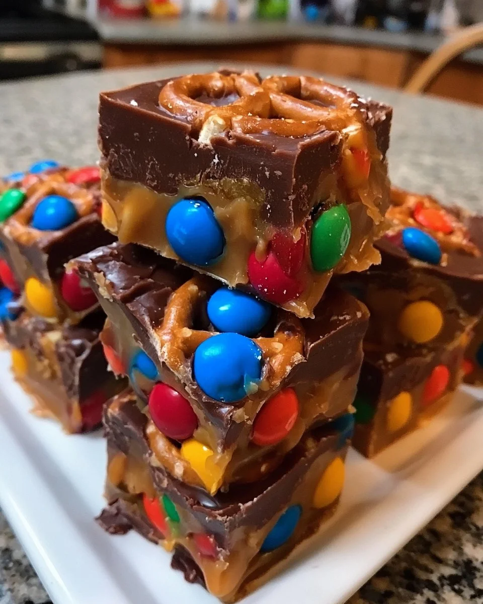 Brezel M&M’s Karamell-Fudge