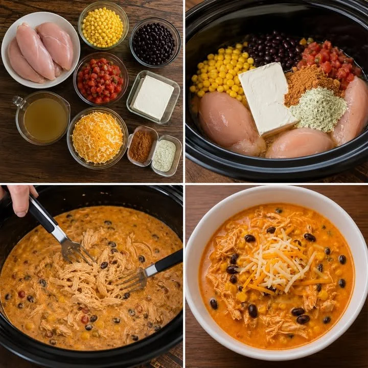 Cremige Hühnchen-Taco-Suppe