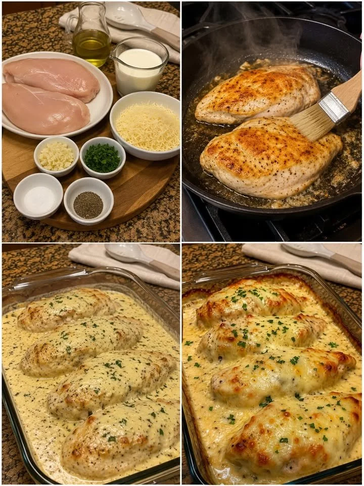 Cremige Knoblauch-Parmesan-Hühnchen