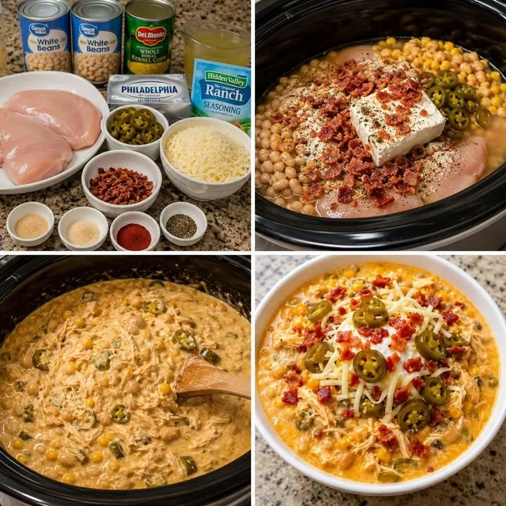 Crockpot Jalapeño-Popper-Hühnchensuppe