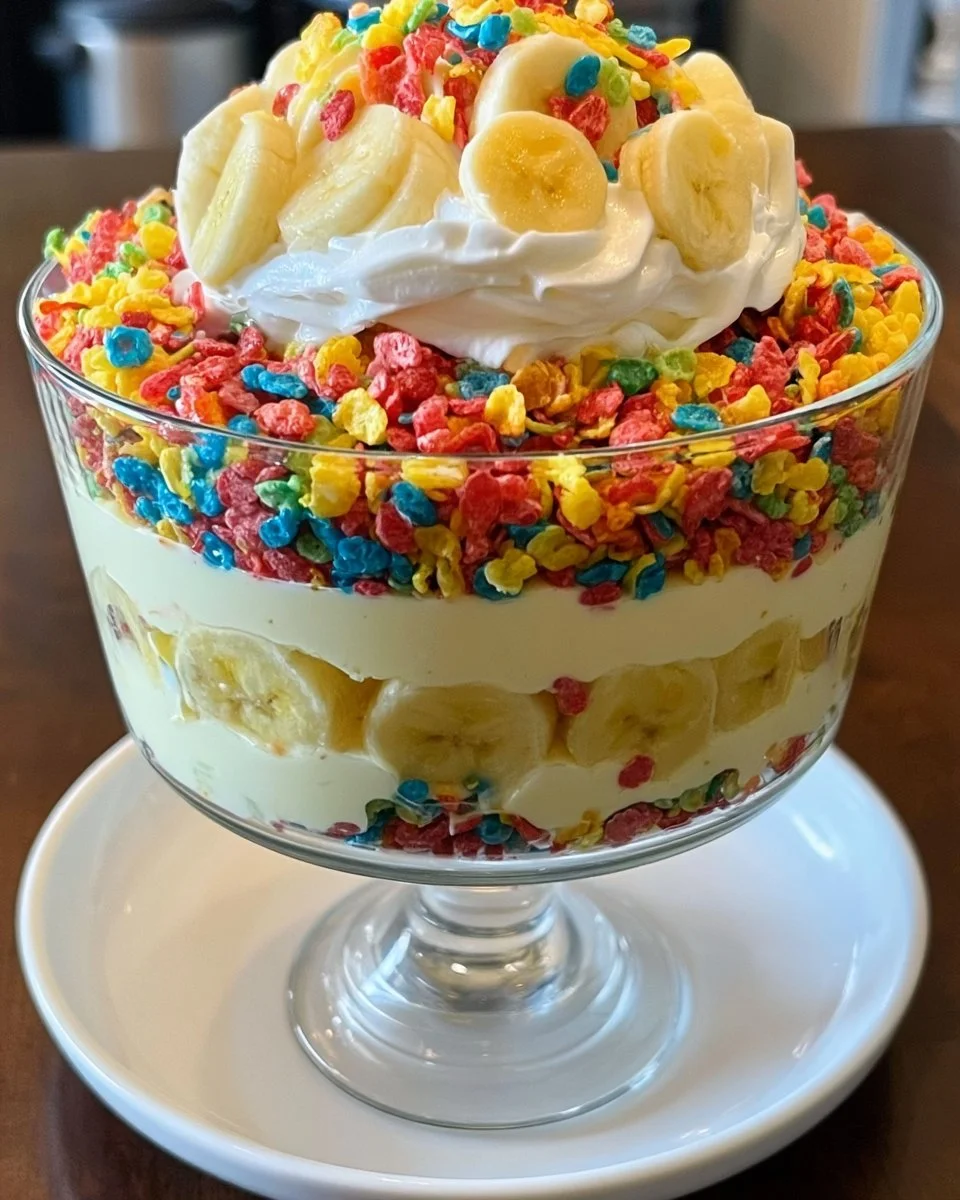 Fruchtiger Pebbles Bananenpudding