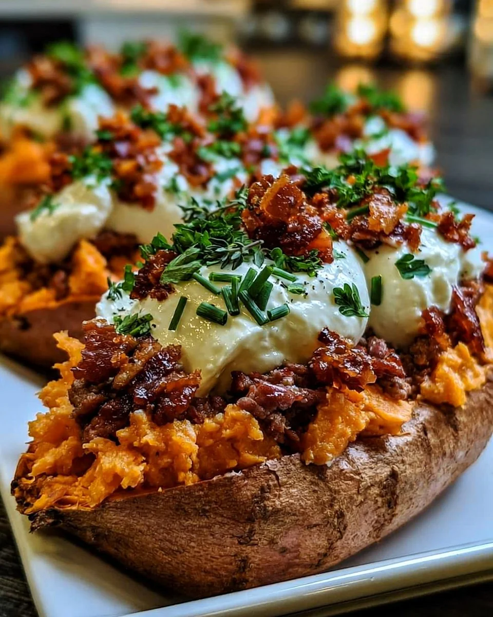 Gefüllte Süßkartoffeln