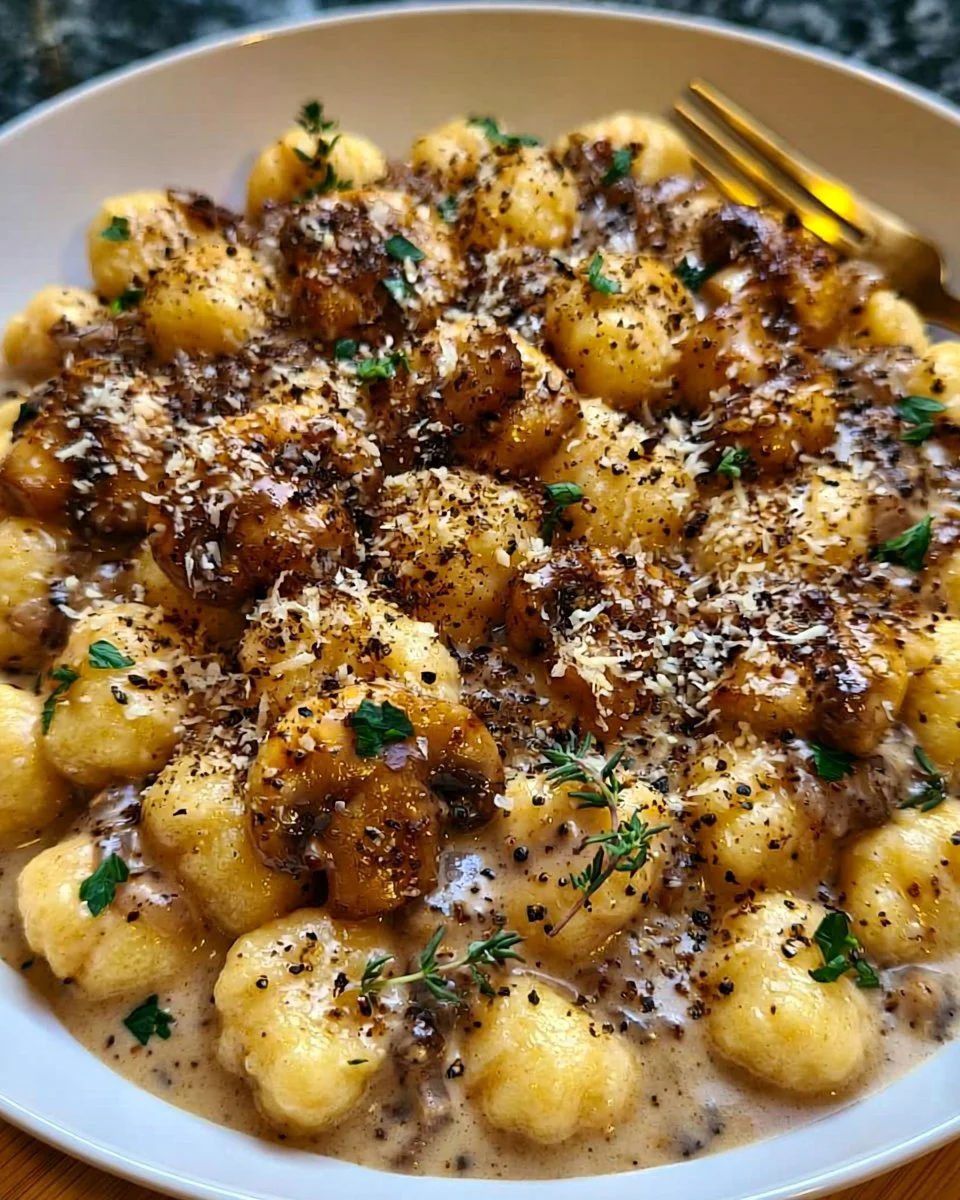 Gnocchi mit Cremiger Pilzsauce