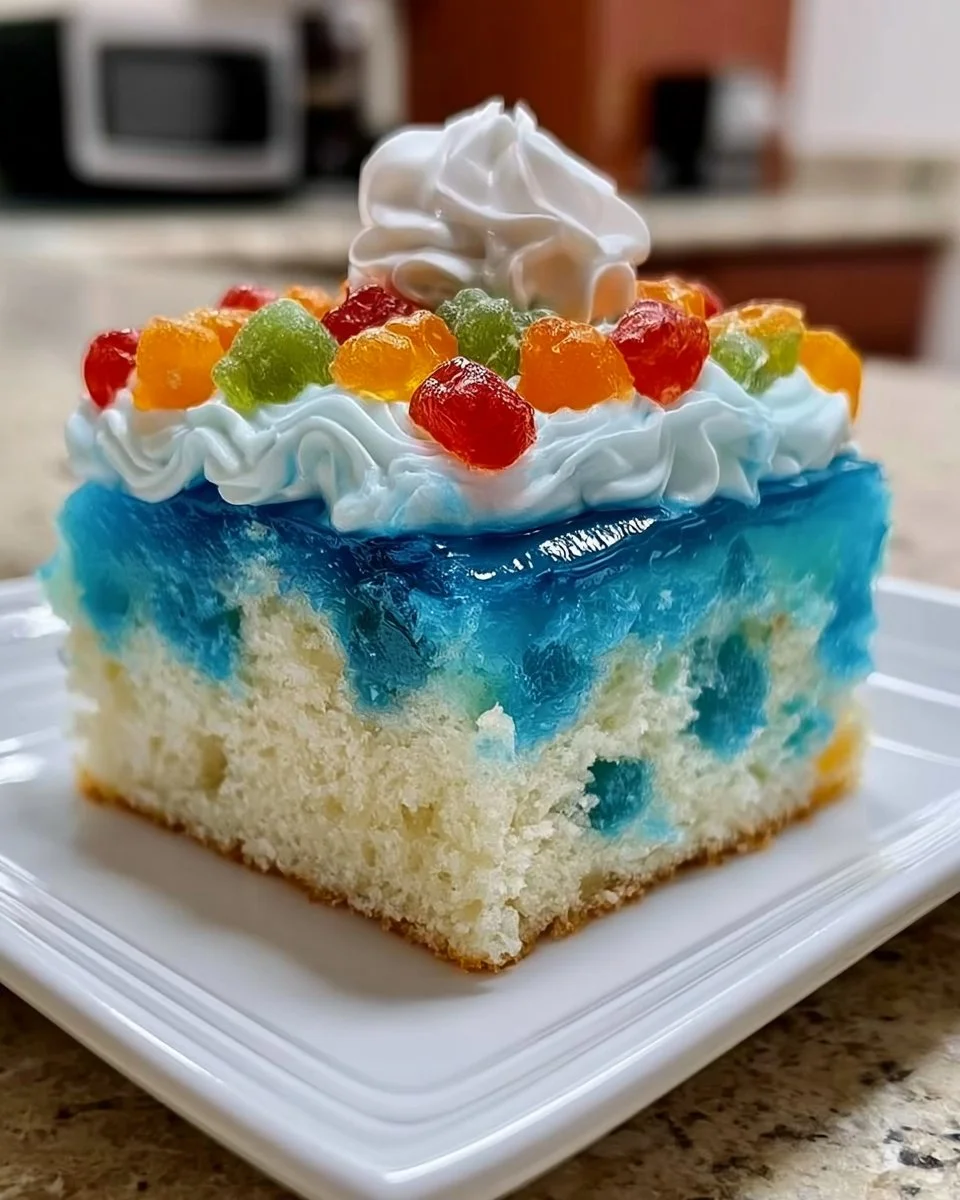 Gushers Tropische Blaue Poke Torte
