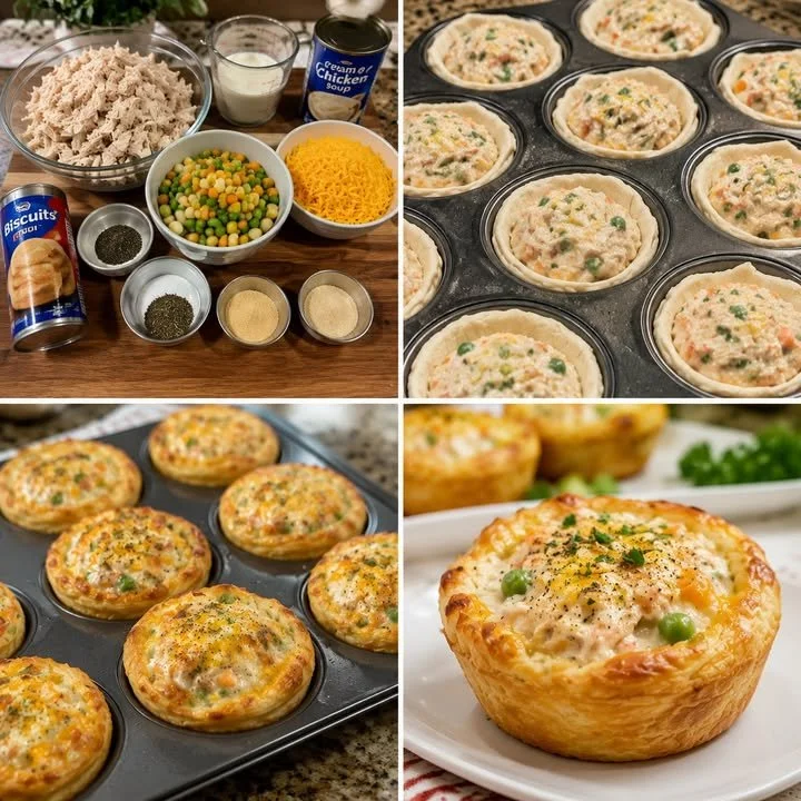 Hühnchen-Pastete Biscuit-Tassen