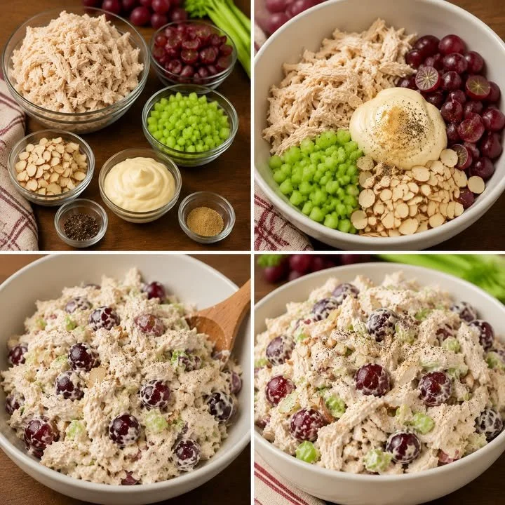 Hühnchen-Salat mit Trauben