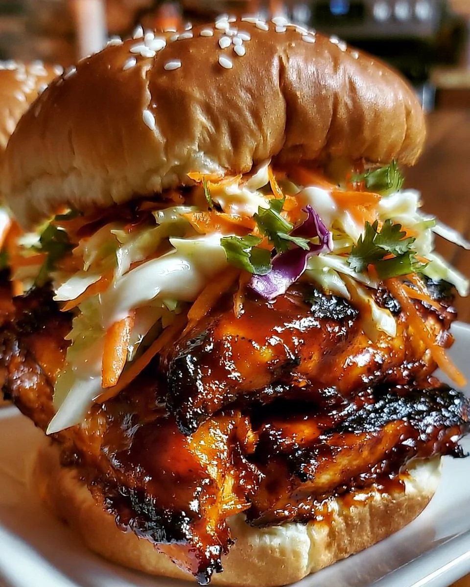 Koreanisches BBQ-Hähnchen-Sandwich