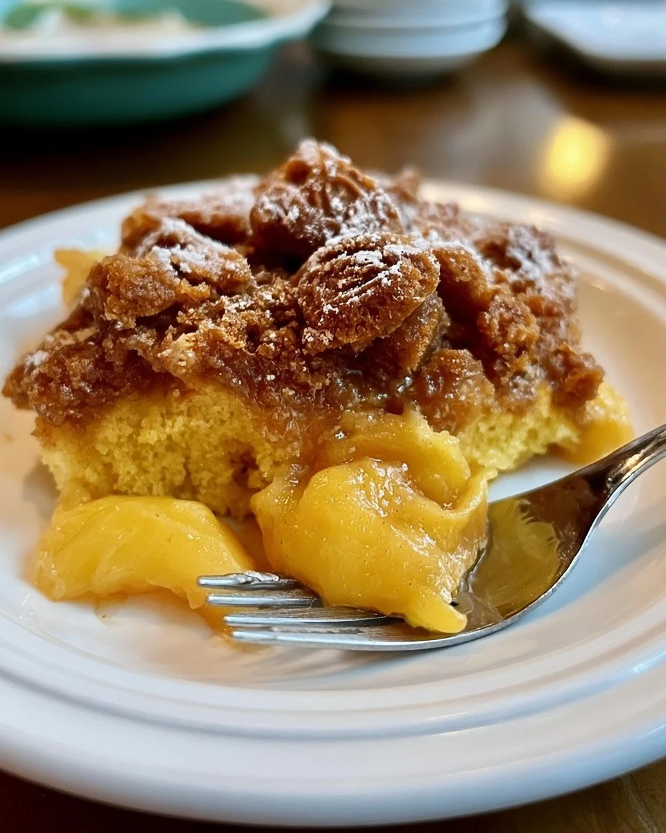 Lotus Biscoff Pfirsich-Dump Cake