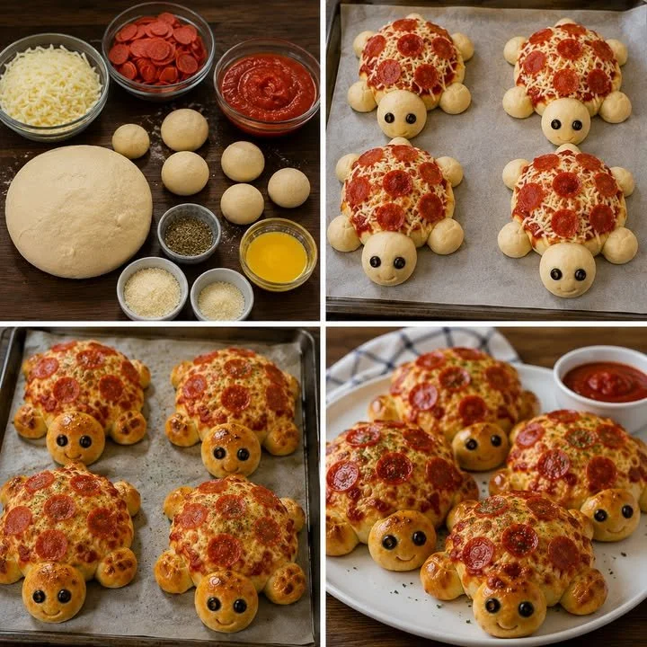 Mini Pizza Schildkrötenbrötchen