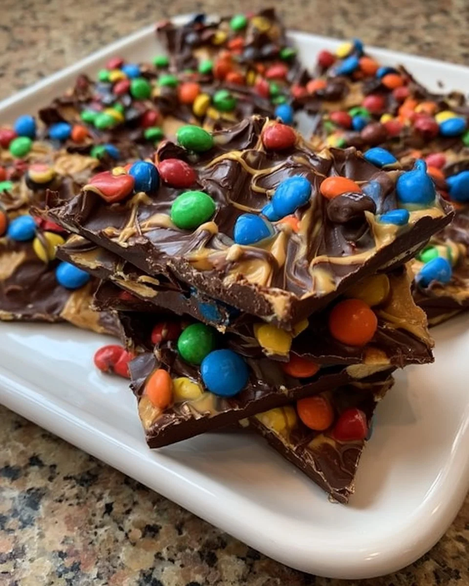 M&M’s Peanut Butter Cookie Dough Bark