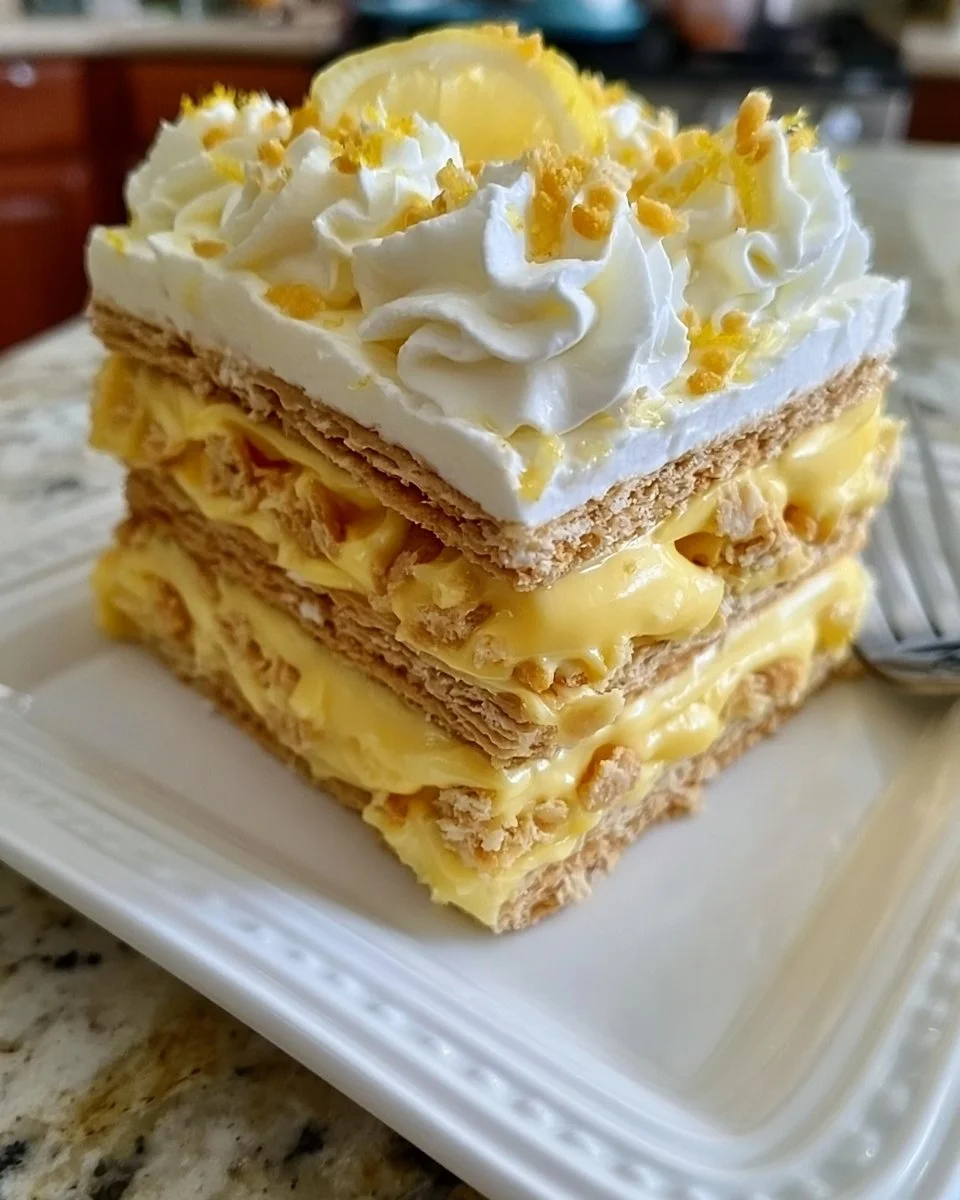 Ritz Cracker Zitronen-Eisbox-Kuchen