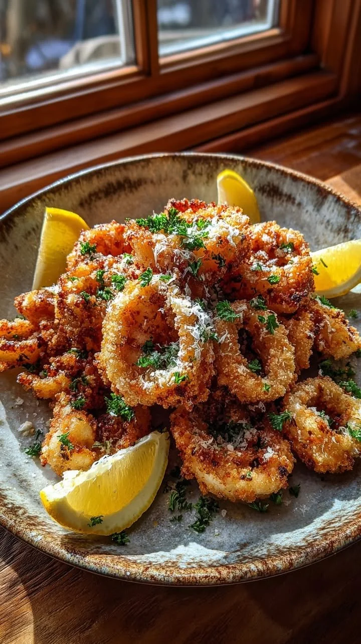 Knusprige Knoblauch-Parmesan-Calamari